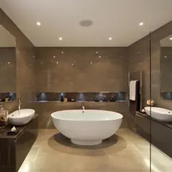 Bathroom ceiling design with lighting