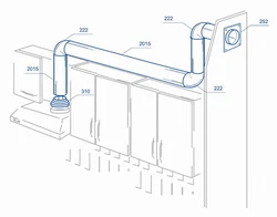 Plastic air duct for kitchen hood photo