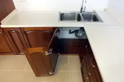 Kitchen interior corner cabinet