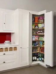 Kitchen interior corner cabinet