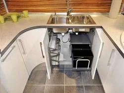 Kitchen interior corner cabinet