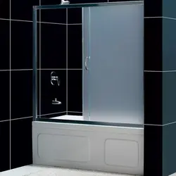 Sliding curtains for the bathroom photo