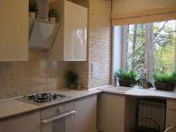 Kitchen interior with boiler and window