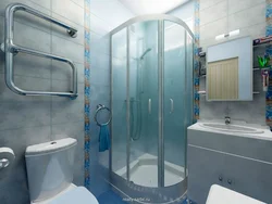 Shower cabin in the bathroom of Khrushchev photo