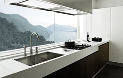 Kitchens overlooking the window photo