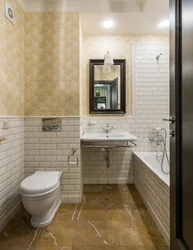 Bathroom design up to half tiles