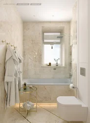 Bathroom design with rectangular tiles