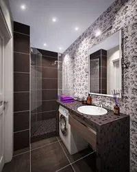 Bathroom design with rectangular tiles