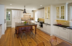 Kitchen design with wood floors