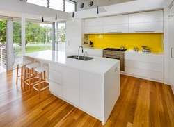 Kitchen design with wood floors