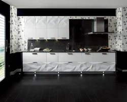 Black and white kitchen design photo apron