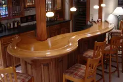 Mətbəx fotoşəkili üçün taxta bar sayğacları