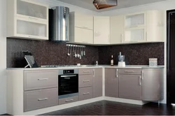 Mocha matte kitchen photo in the interior