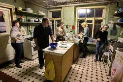 Kitchen in communal apartment photo