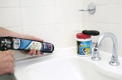 Silicone sealant for bathtub photo