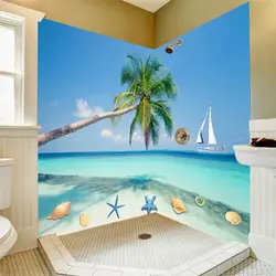 Self adhesive bathroom design