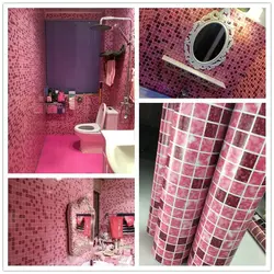 Self adhesive bathroom design