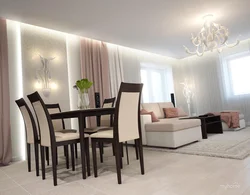 Mocha color in the living room interior