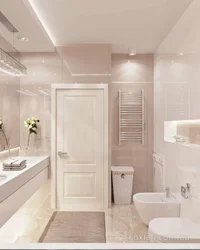 Dark light bathroom design photo