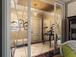 Hallway interior with sliding doors