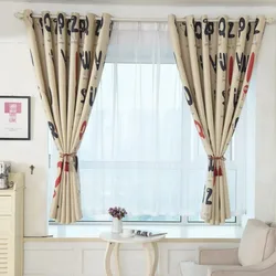 Curtains in the living room short to the window sill photo modern
