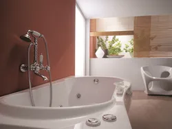 Bathtub design with one faucet