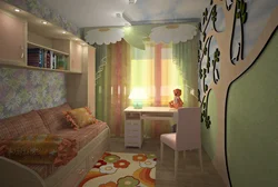 Bedroom design with a child in Khrushchev