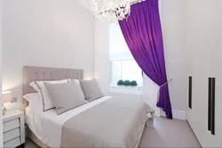 Curtains for a small bedroom in a modern style photo design