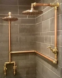 Bathtub with open pipes photo