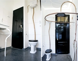 Bathtub with open pipes photo