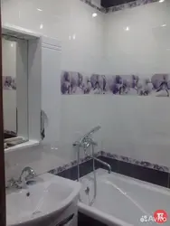 Bathroom made of plastic panels in Khrushchev photo