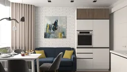 P44t bir otaqlı mətbəx dizaynı