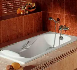 Bath design with cast iron tub