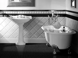 Bath design with cast iron tub