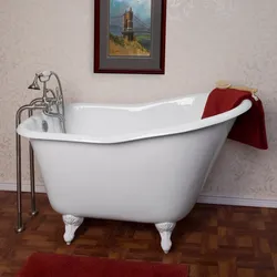 Bath design with cast iron tub