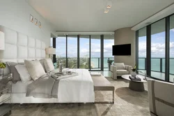 Bedroom Design With Panoramic Windows In An Apartment