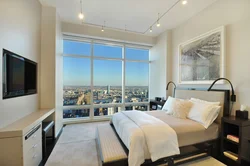 Bedroom Interior With Panoramic Window