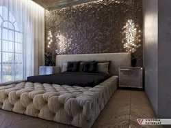 Bedroom interiors walls and headboard