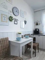 Empty wall in the kitchen interior photo