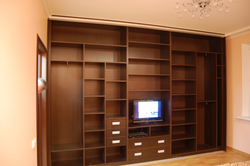 Built-in wardrobes in the living room photo inside