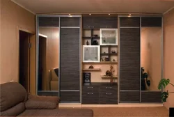 Built-in wardrobes in the living room photo inside