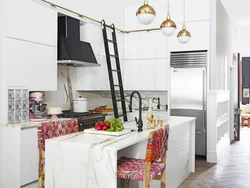 Kitchen design for a house with high ceilings