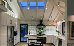 Kitchen design for a house with high ceilings