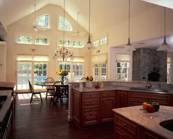 Kitchen design for a house with high ceilings