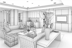 3d дызайн кухні гасцінай