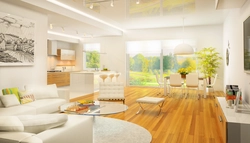 3d kitchen living room design