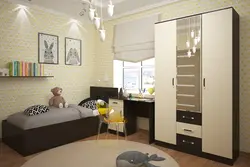 Ұлдардың жатын бөлмесіне арналған гардероб дизайны