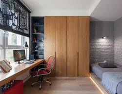 Wardrobe design for boy's bedroom