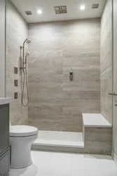 Porcelain tiles in a small bathroom photo