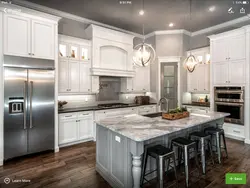 American kitchen interior in apartment